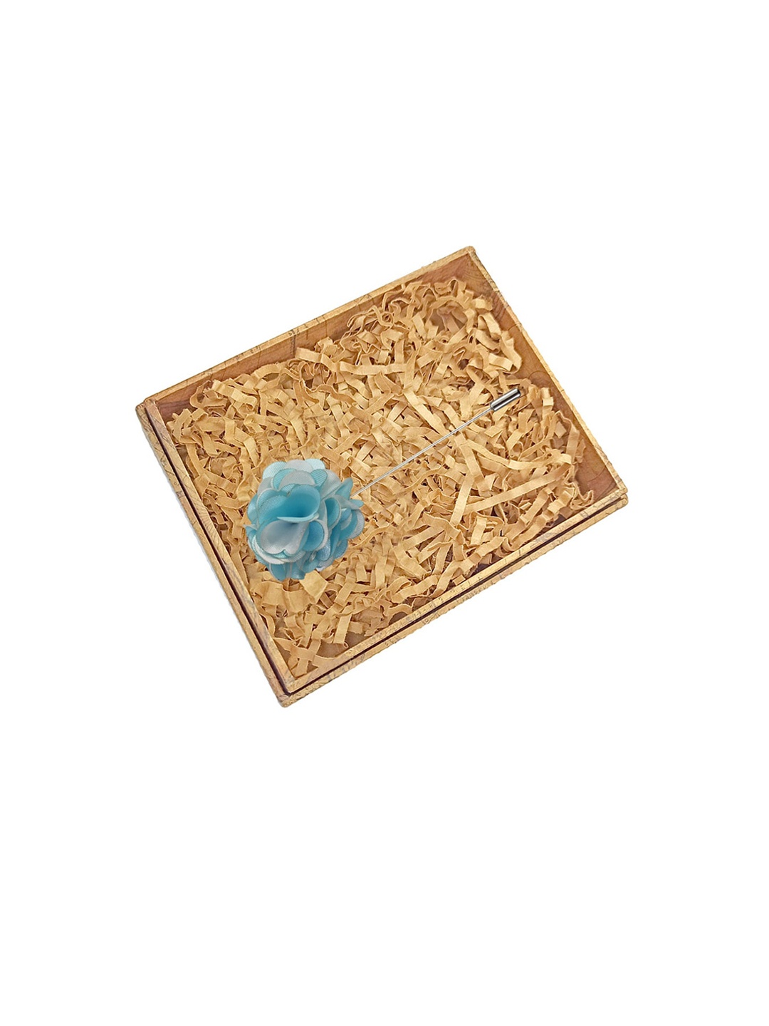 

Blacksmith Men White & Blue Floral Solid Lapel Pin