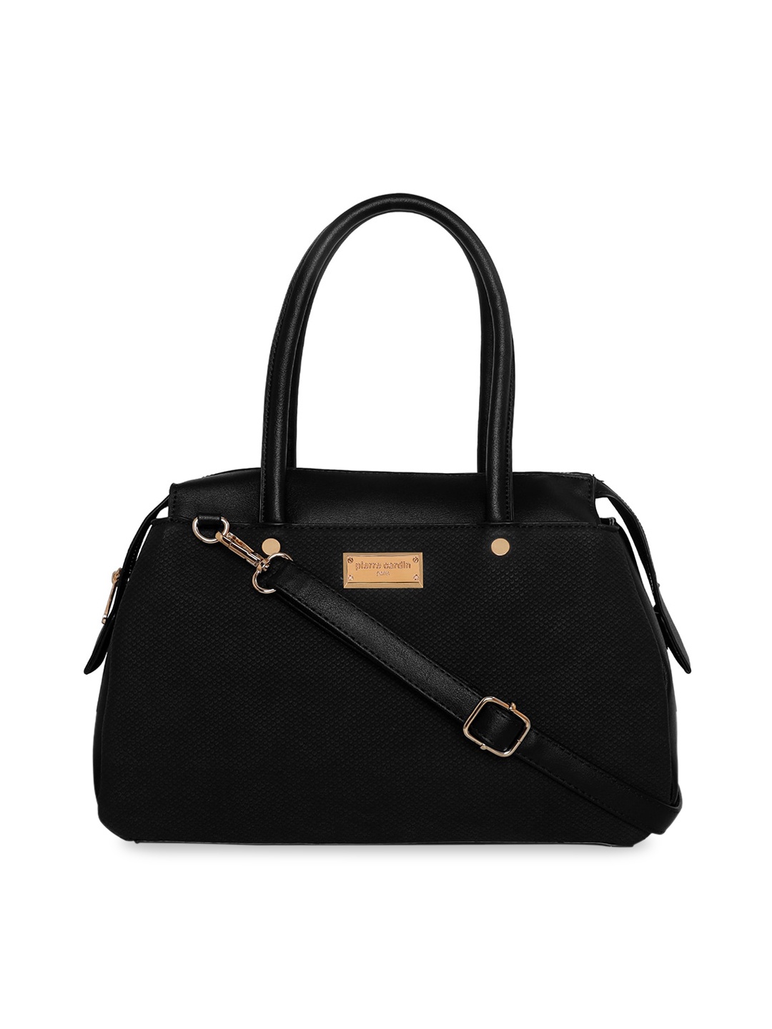 

pierre cardin Black PU Structured Handheld Bag