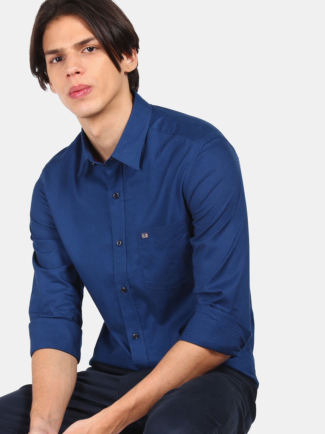 

Arrow Sport Men Navy Blue Opaque Casual Shirt