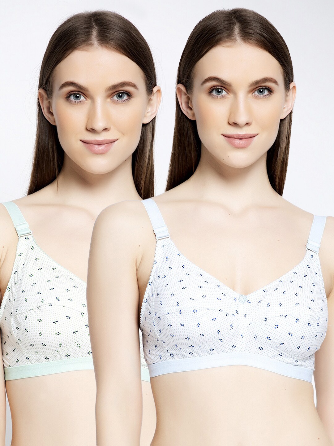 

GRACIT Set of 2 Balconette Bras, White