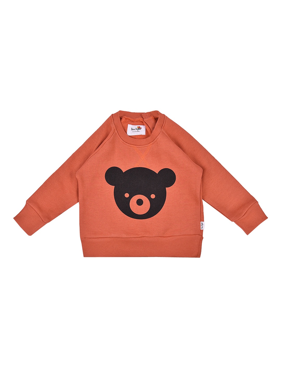 

BornOrganic Unisex Kids Rust Organic Cotton Printed Sweatshirt