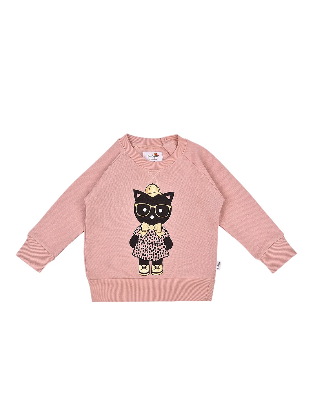 

BornOrganic Unisex Kids Pink Organic Cotton Printed Sweatshirt