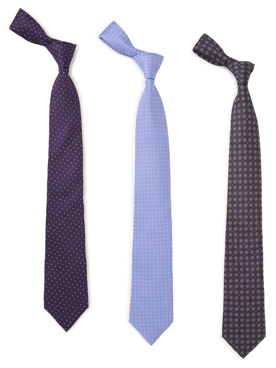 

Tossido Men Pack of 3 Broad Tie, Blue