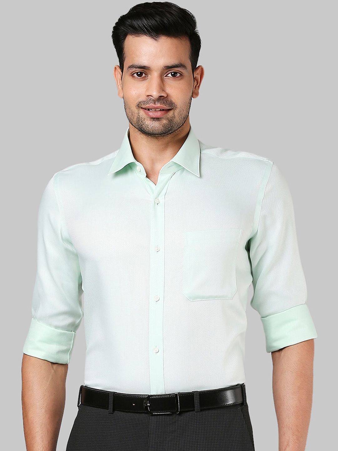 

Raymond Men Green Casual Shirt
