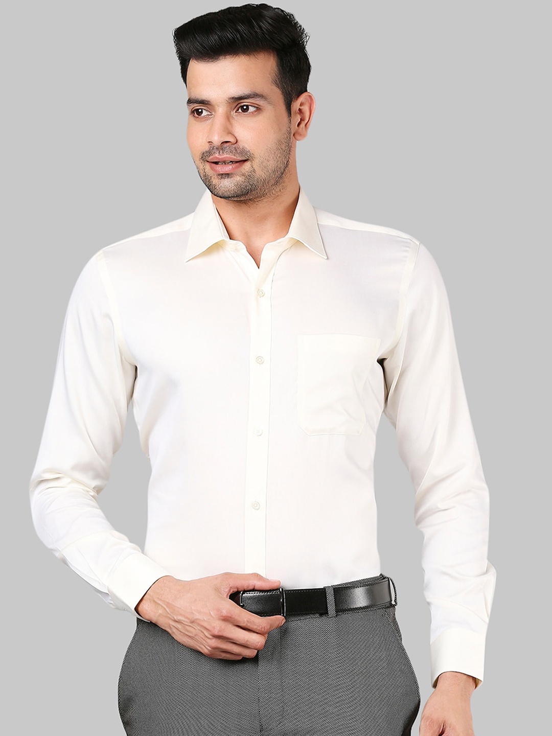 

Raymond Men Yellow Opaque Formal Shirt