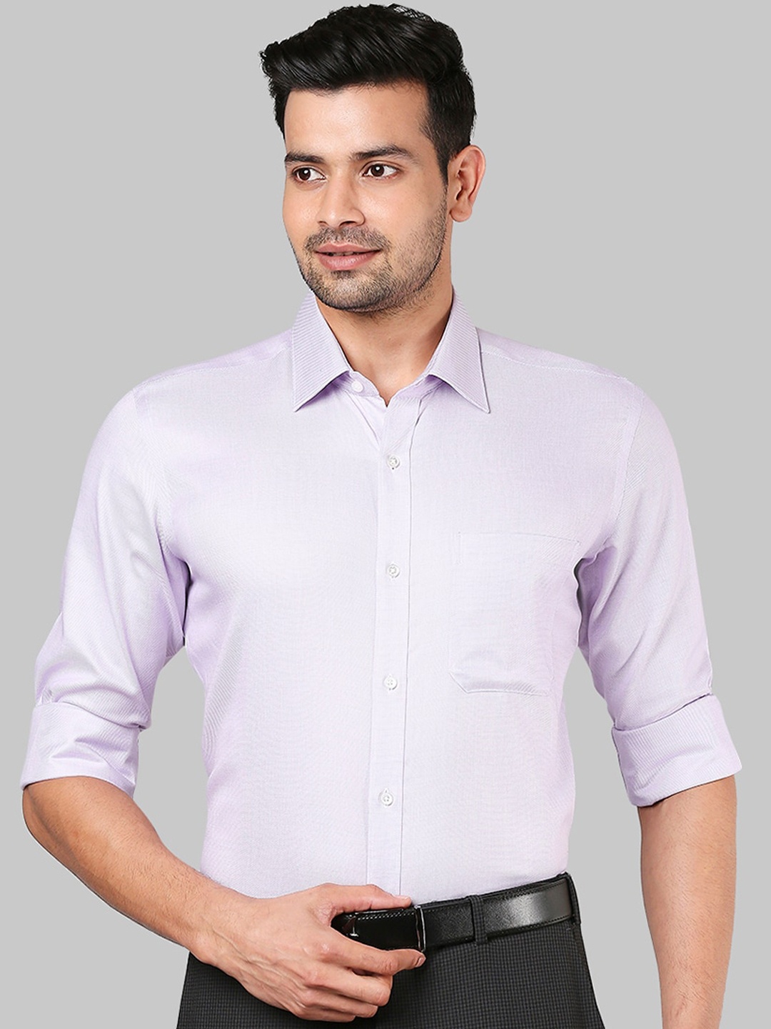 

Raymond Men Purple Opaque Formal Shirt