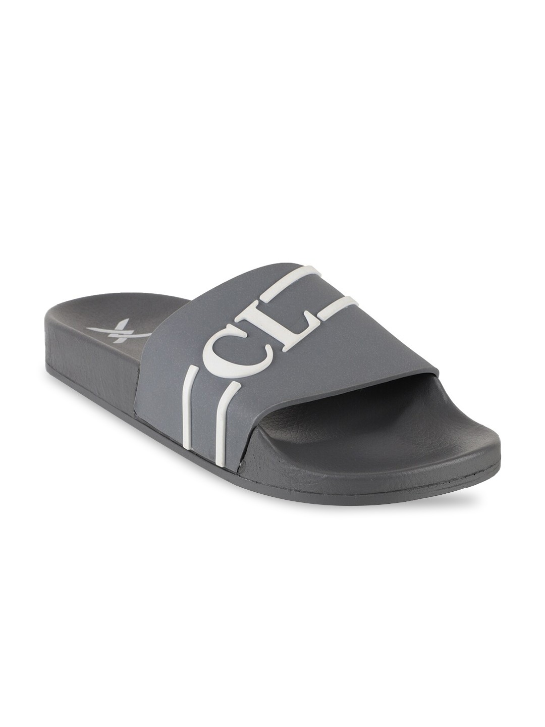 

Carlton London sports Men Grey & White Printed Rubber Sliders