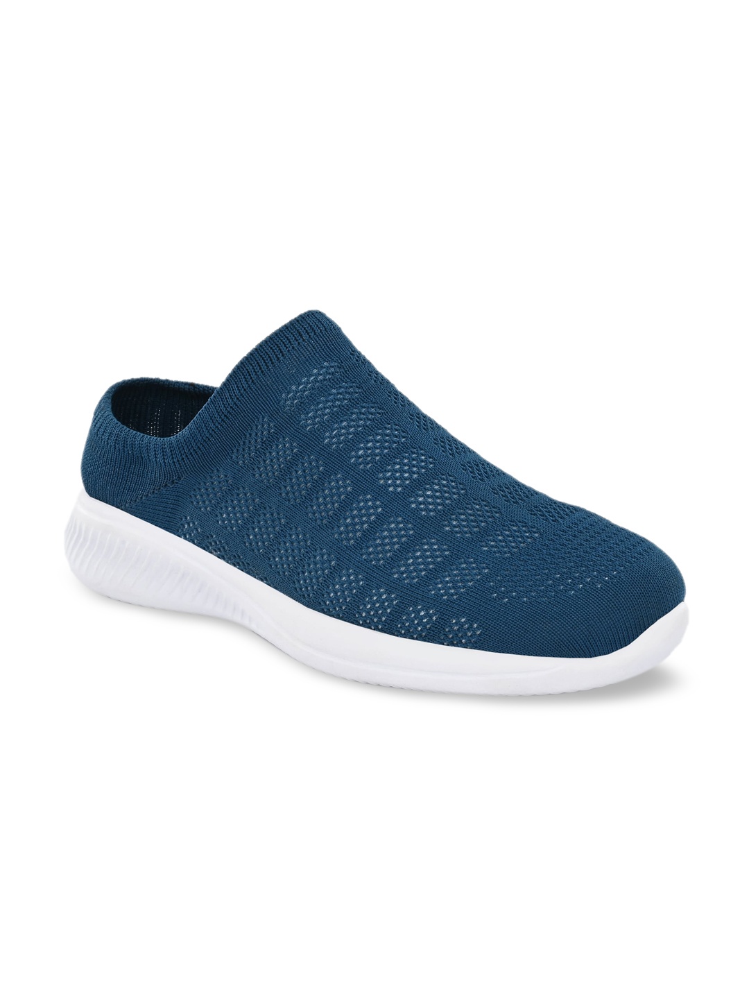 

Ferraiolo Men Blue Woven Design Slip-On Sneakers