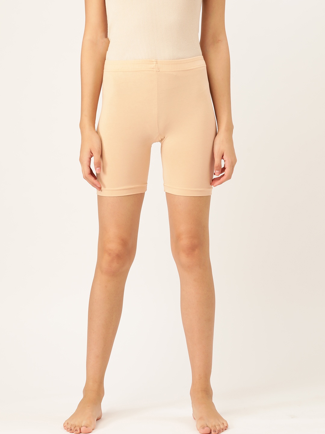 

Lady Lyka Womens Beige Cotton Spandex C-Shorts - C-SHORTS-NU-SKN