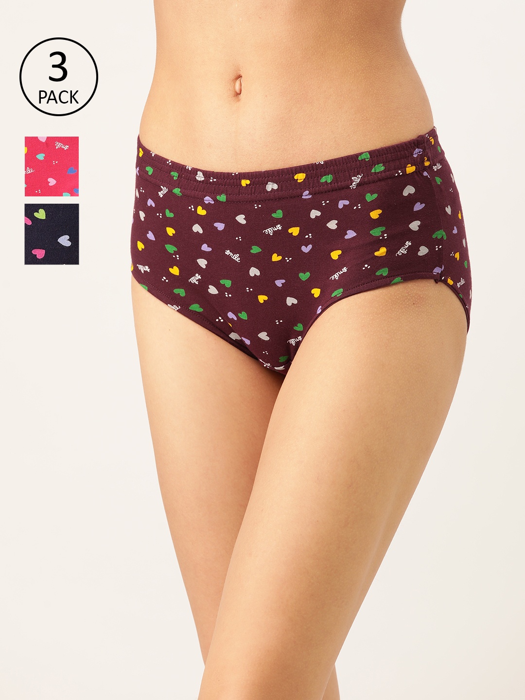 

Lady Lyka Womens Pack of 3 Cotton Hipster Panties - TREASSURES-3, Mustard