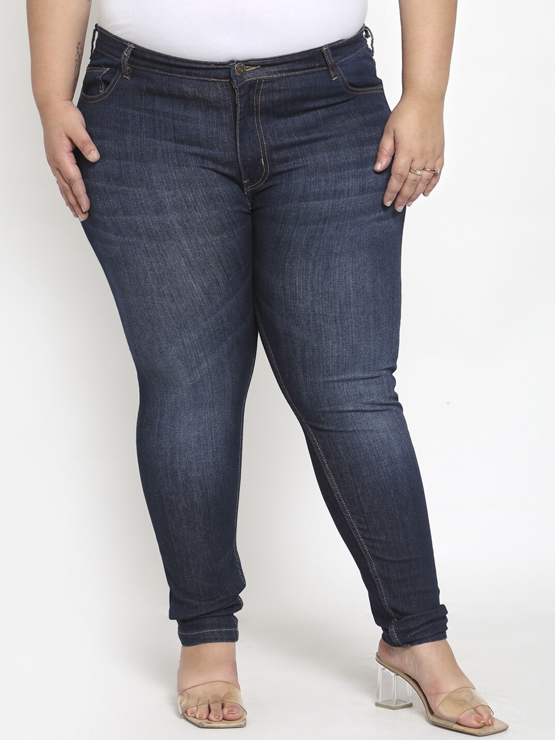 

plusS Women Dark Blue Light Fade Jeans