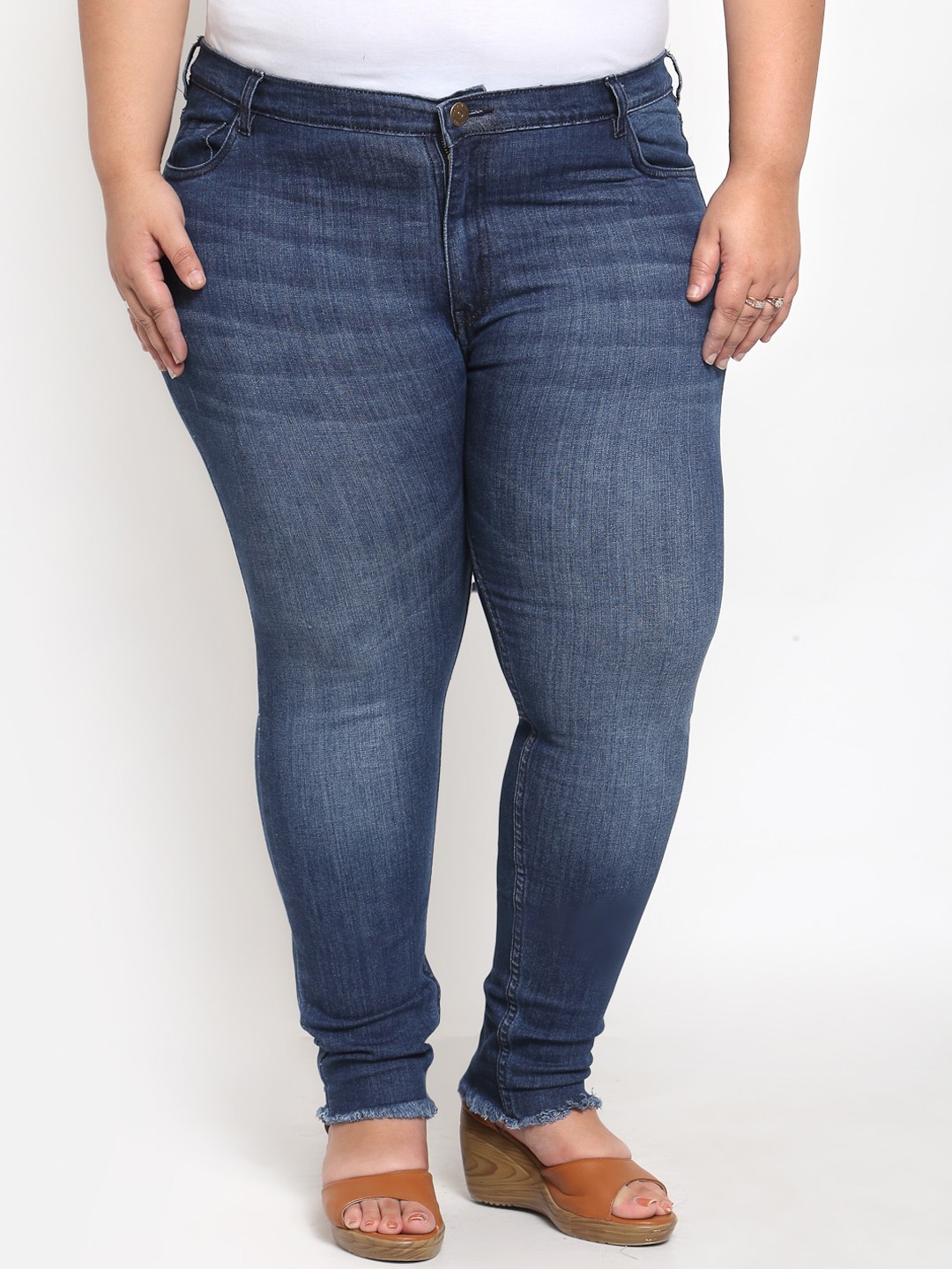 

plusS Women Blue Light Fade Jeans