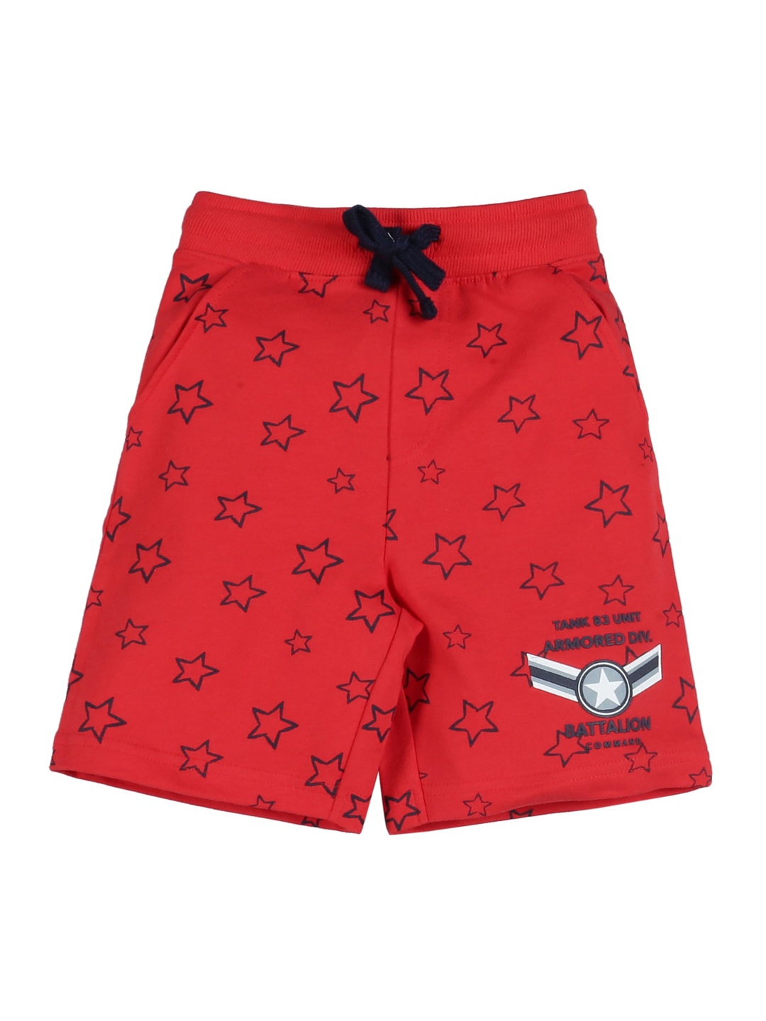 

PLUM TREE Boys Red Printed Regular Shorts