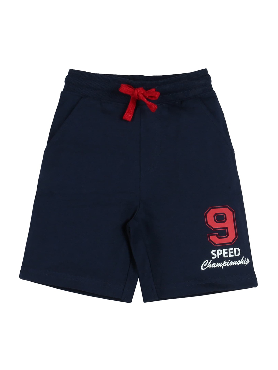 

PLUM TREE Boys Navy Blue Printed Regular Shorts