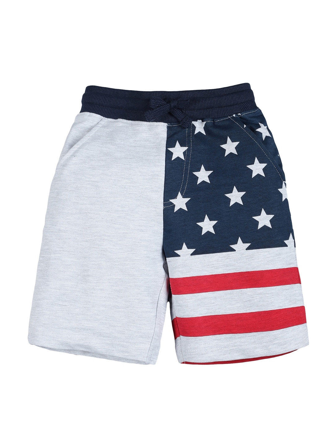 

PLUM TREE Boys Grey Printed Regular Shorts