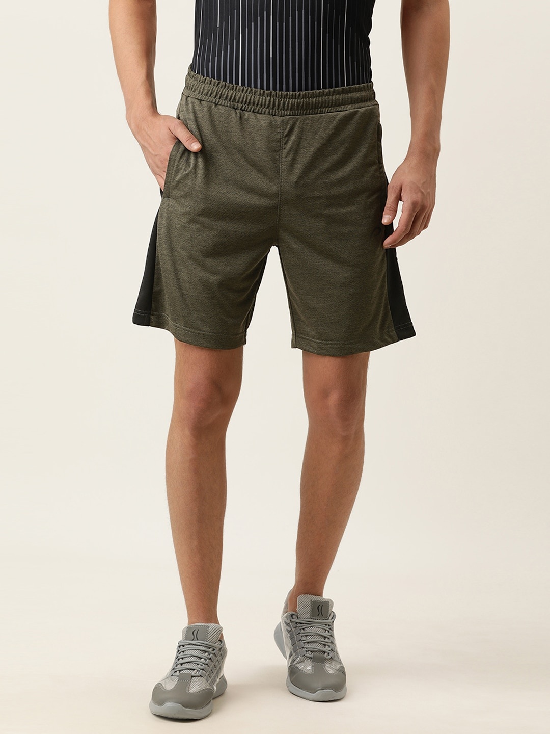 

Proline Active Men Olive Green Sports Shorts