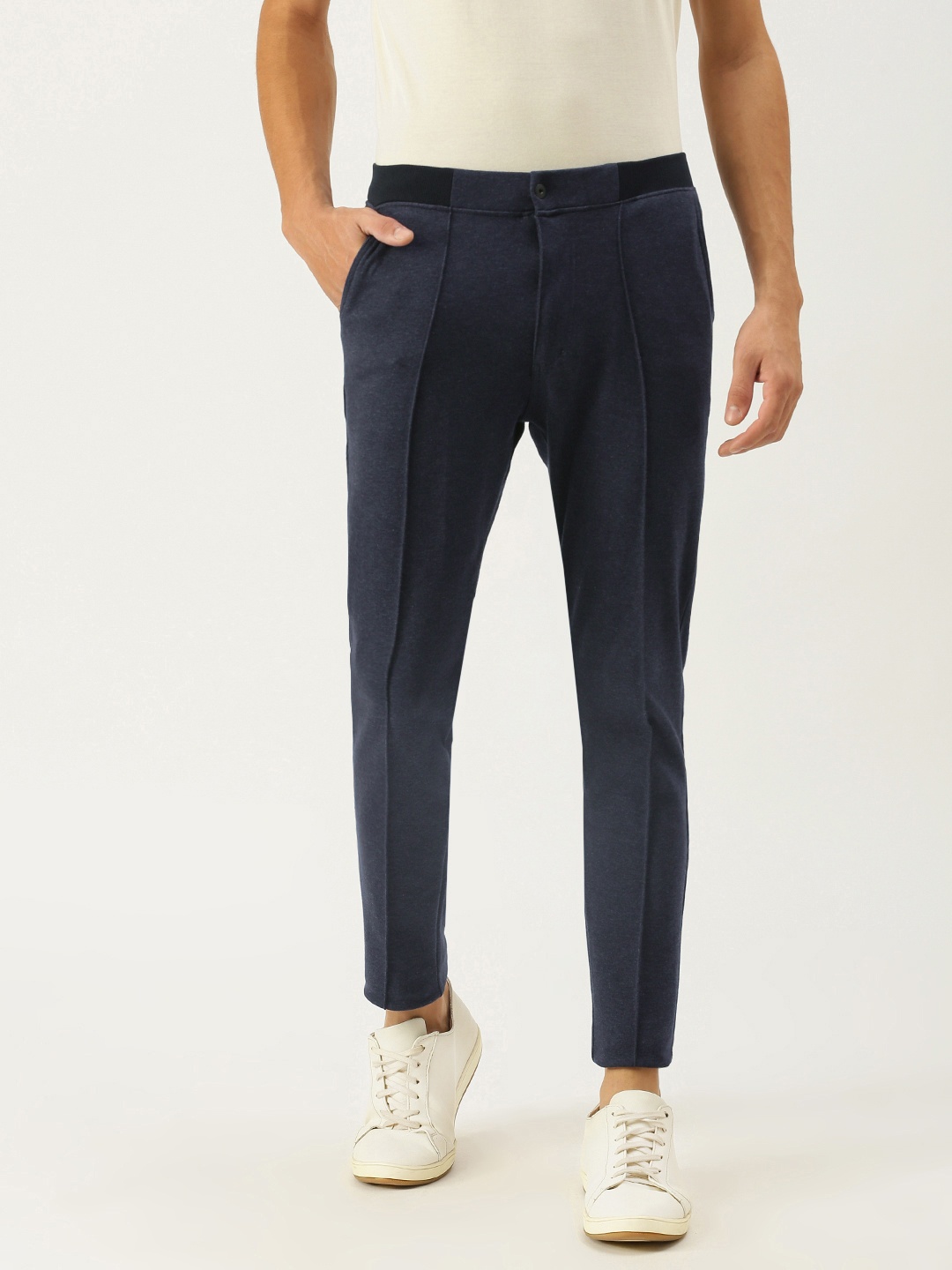 

Proline Active Men Navy-Blue Solid Pleated Regular Fit Track Pants