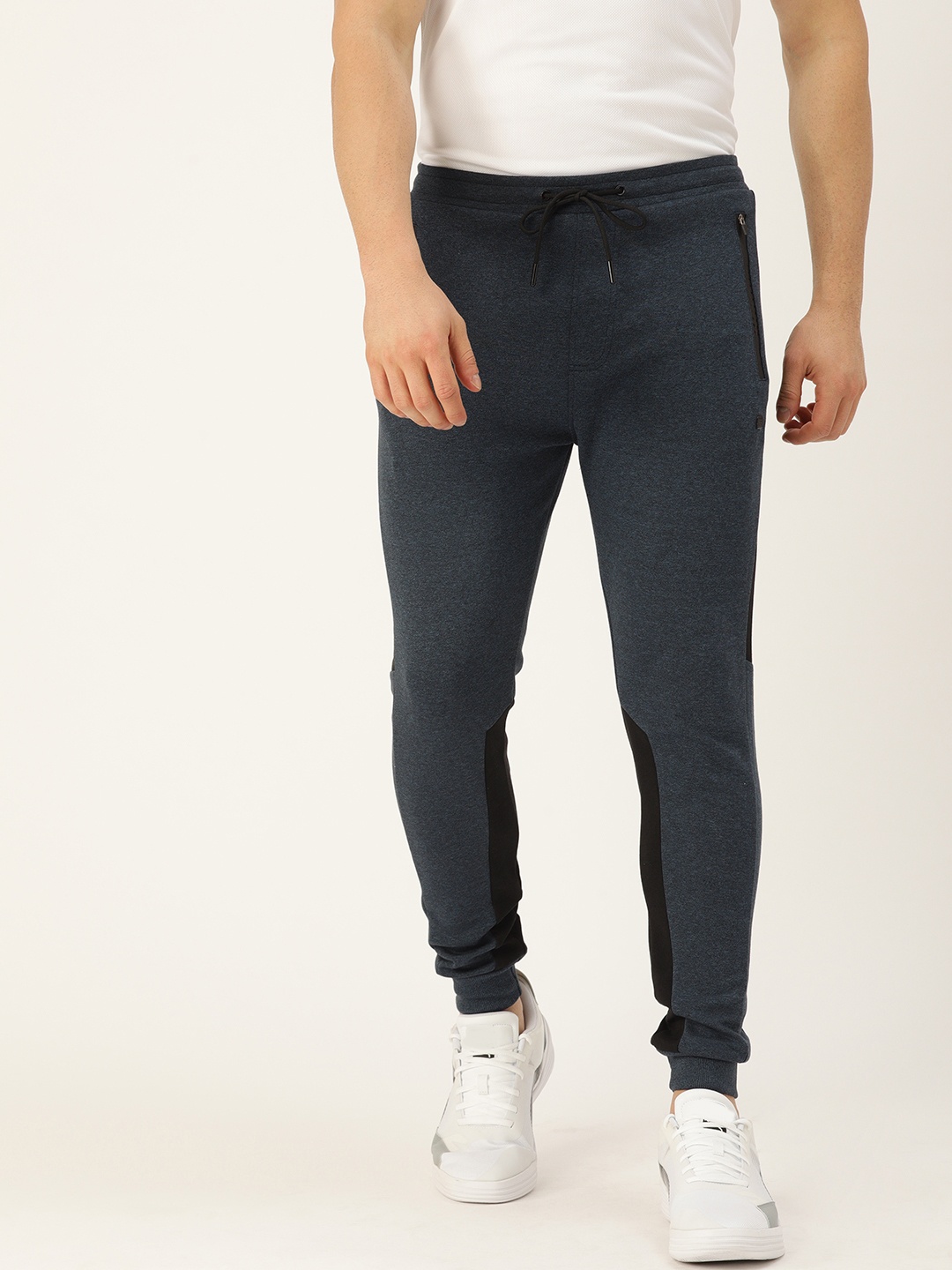 

Proline Active Men Navy Blue Solid Mid Rise Joggers Track Pants