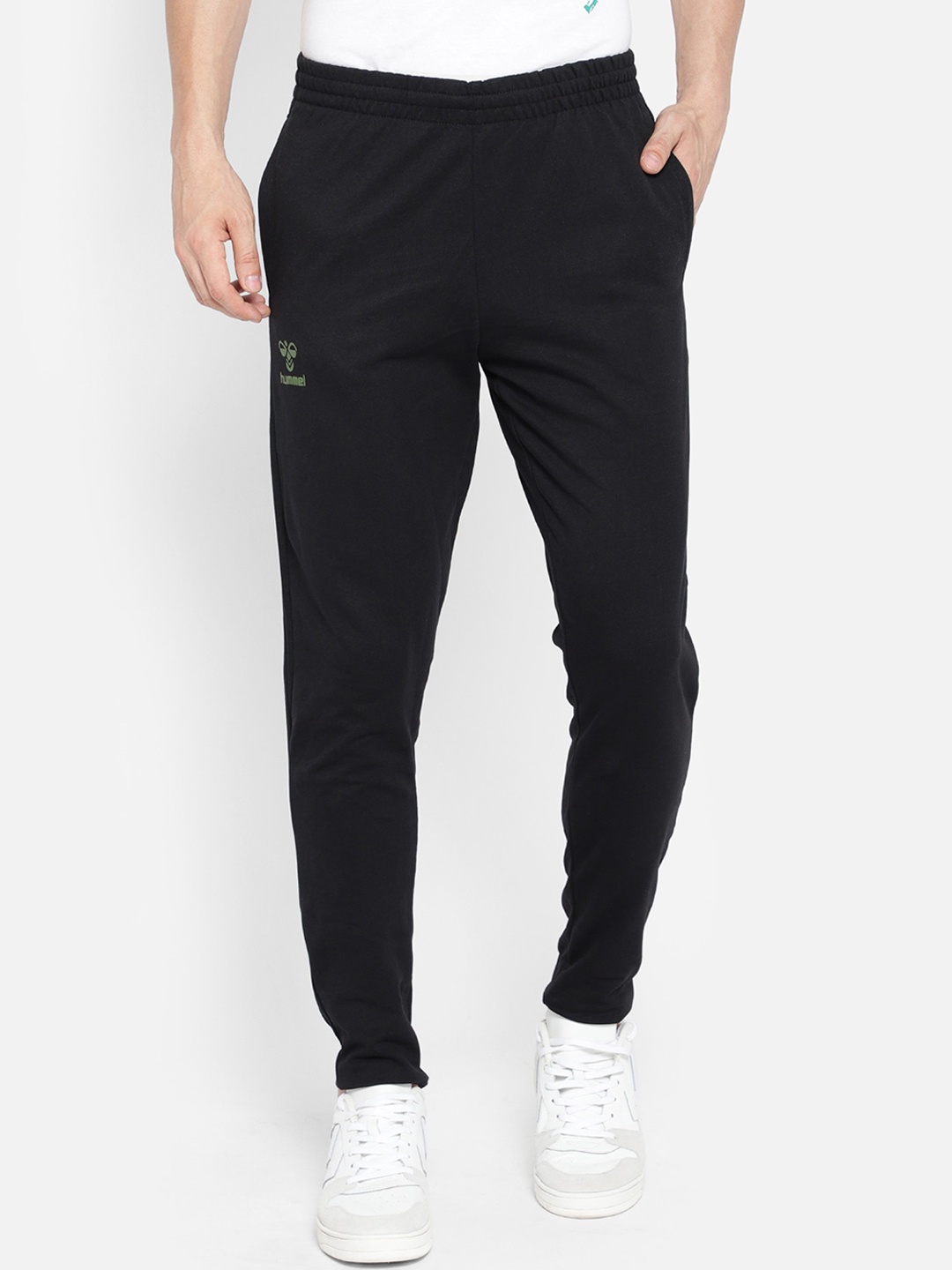 

hummel Men Black Solid Action Cotton Track Pants