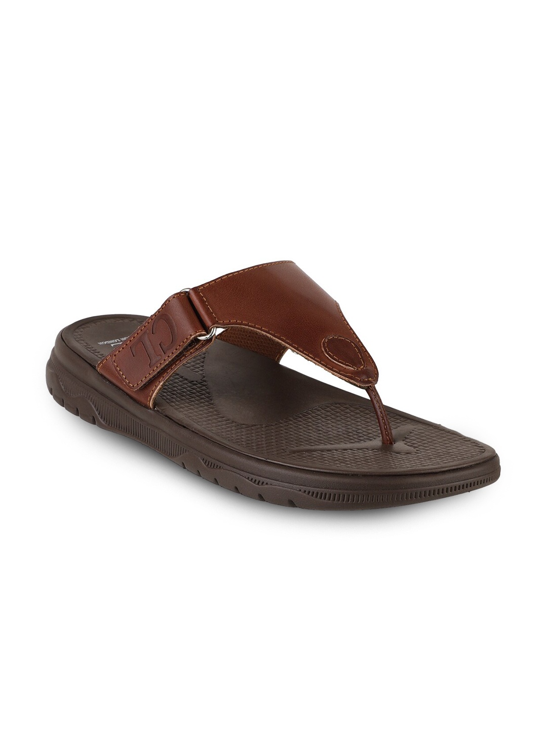 

Carlton London Men Tan Thong Flip-Flops