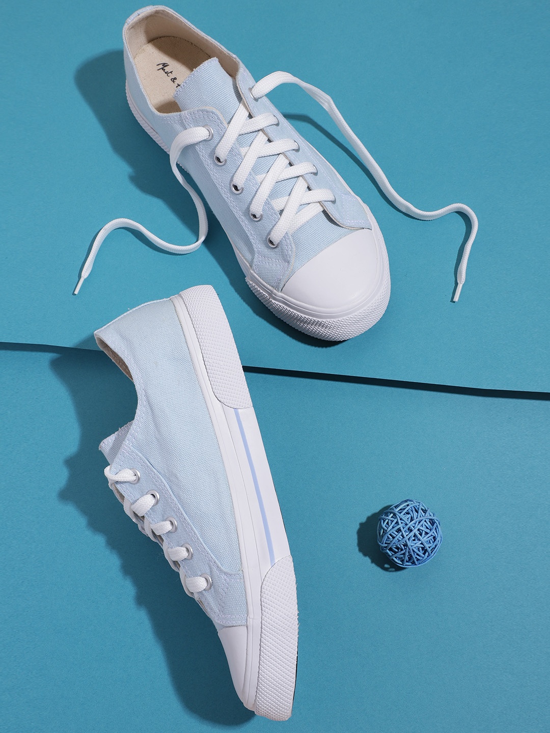 

Mast & Harbour Women Blue Solid Sneakers