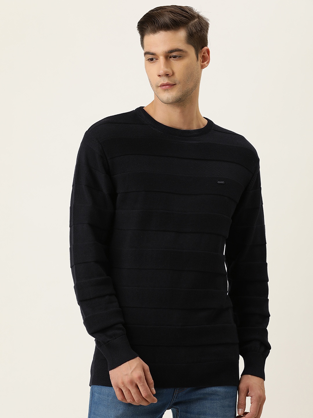 

Proline Active Men Black Self-design Sweatshirt