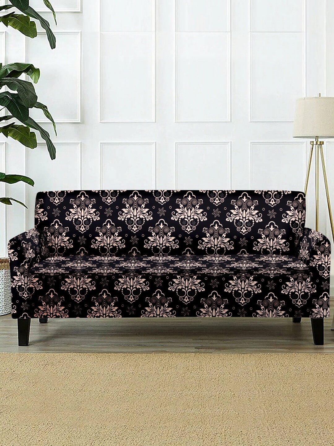 

Cortina Black & Beige Printed 3-Seater Sofa Covers