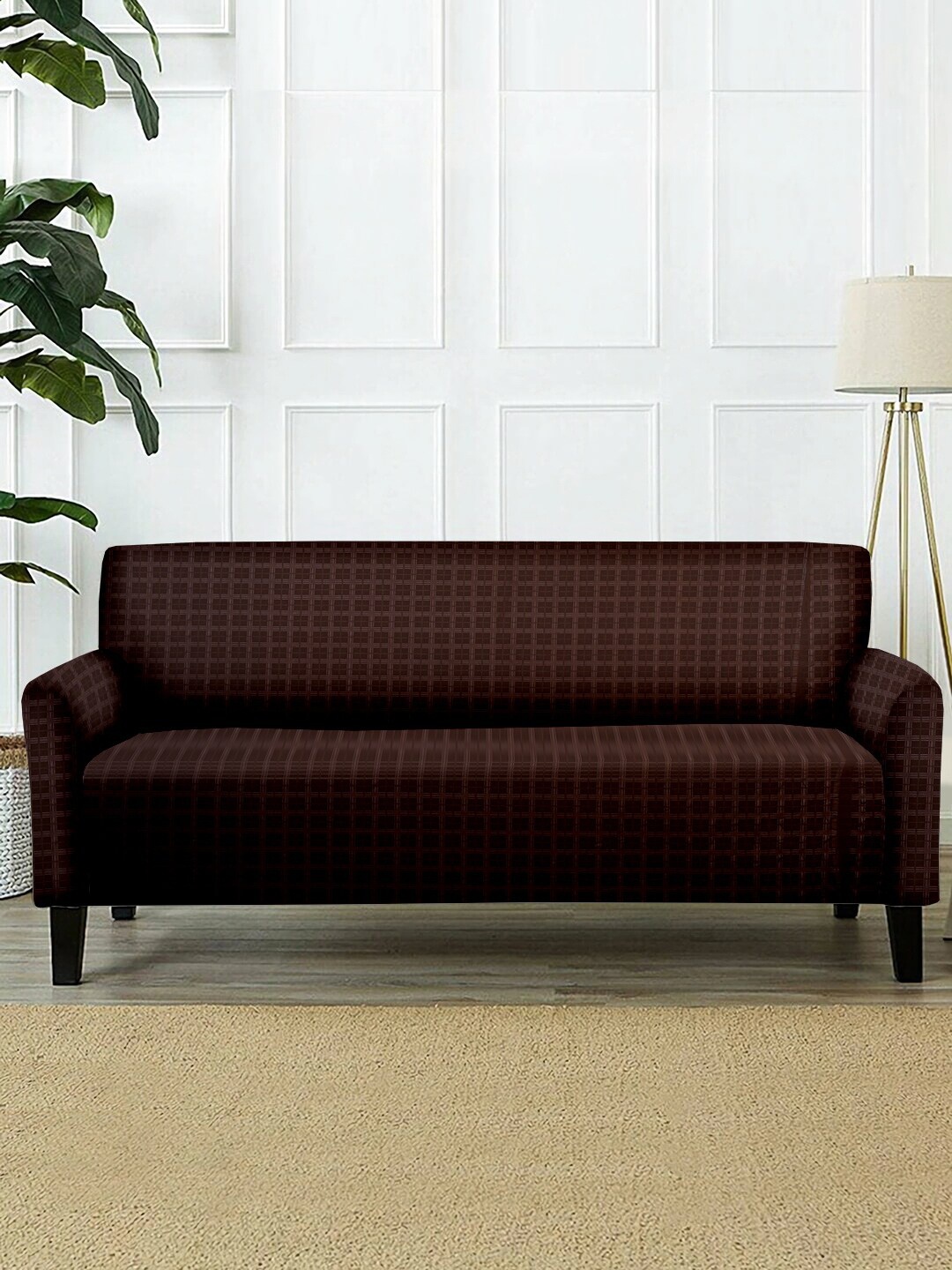 

Cortina Brown Checked 2-Seater Sofa Covers