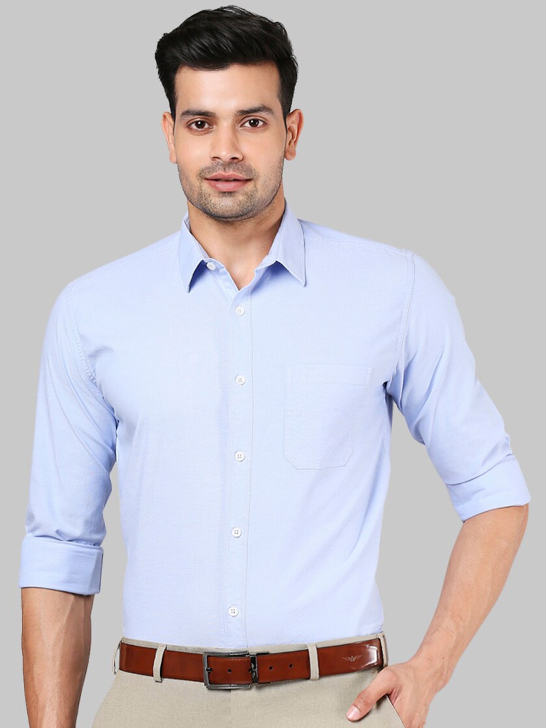 

Park Avenue Men Blue Slim Fit Opaque Formal Shirt