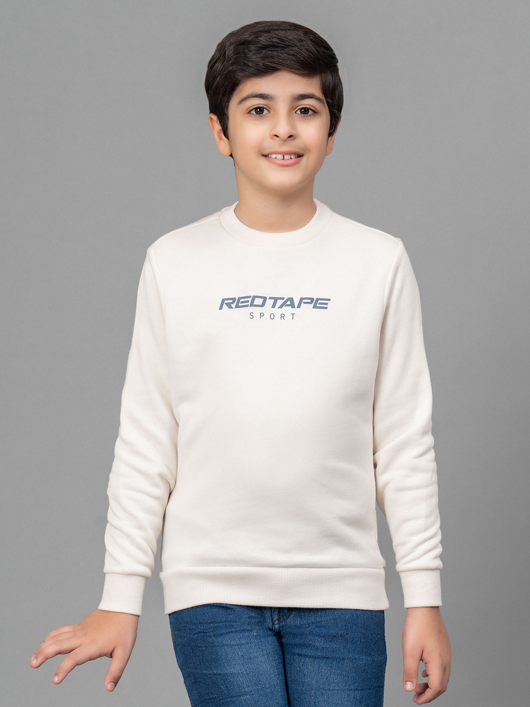 

Red Tape Boys Beige Printed Sweatshirt
