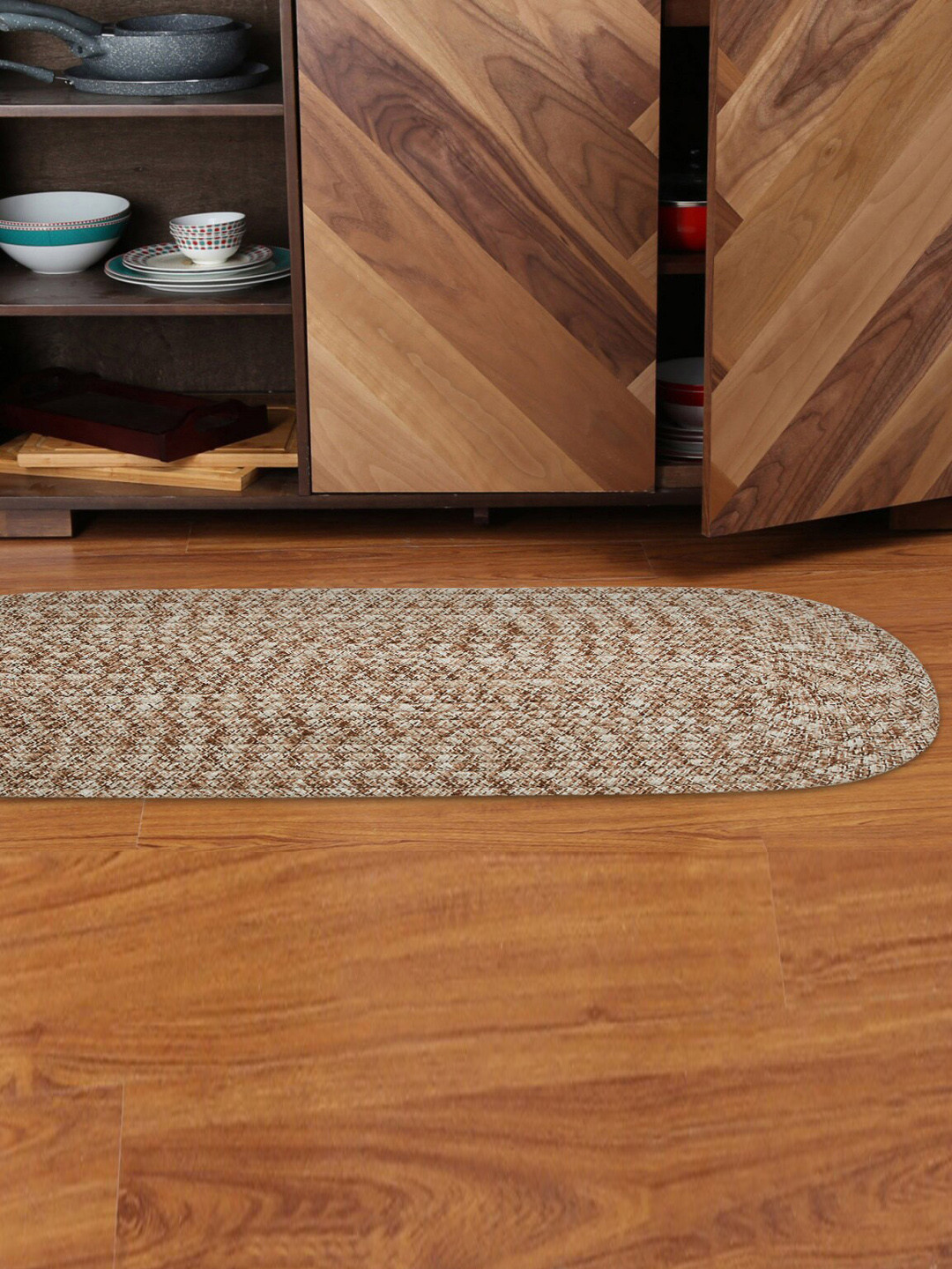

Home Centre Beige Braided Pure Cotton Kitchen Runner