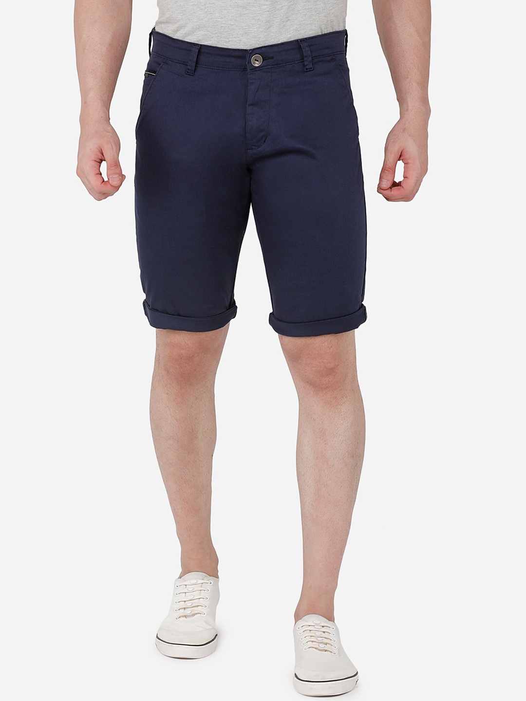 

beevee Men Navy Blue Regular Shorts