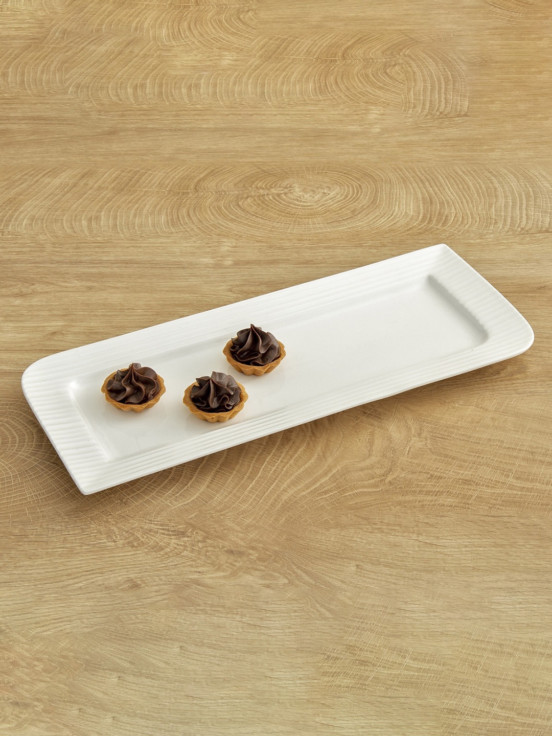 

Home Centre White Solid Alamode Bone China Rectangular Platter