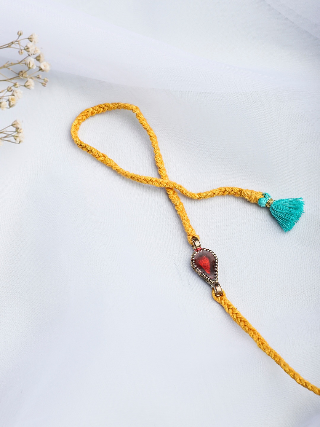 

Fabindia Yellow Embellished Rakhi, Multi