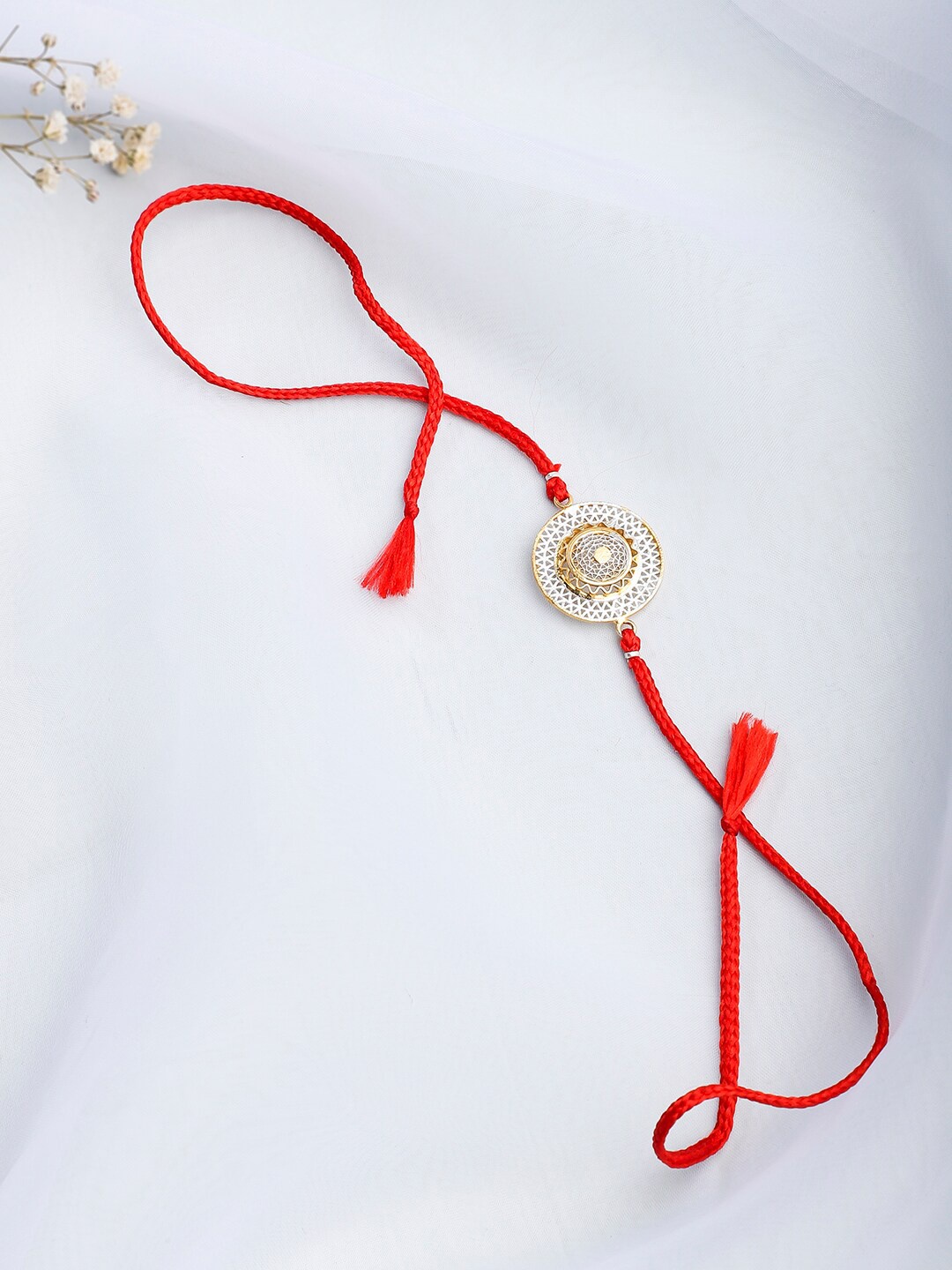 

Fabindia Red Embellished Tie-Up Rakhi