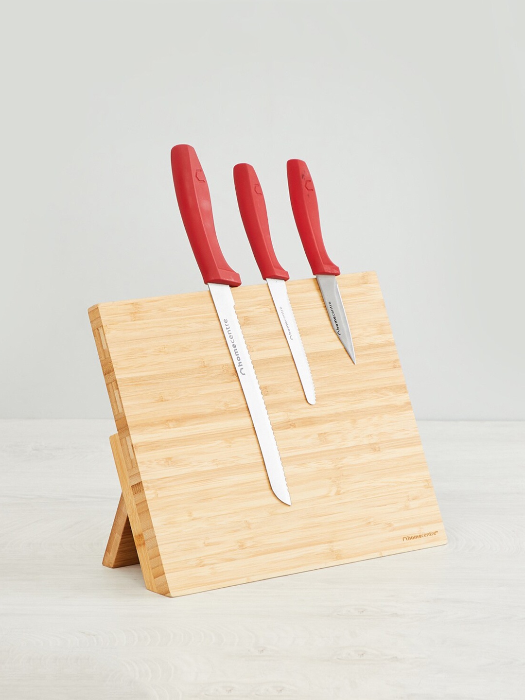 

Home Centre Beige Orion-Edulis Bamboo Magnetic Knife Holder Stand