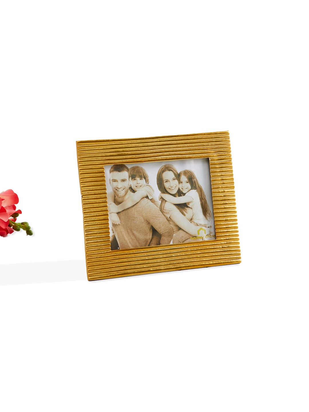 

Home Centre Gold Ribbed Metal Photo Frame