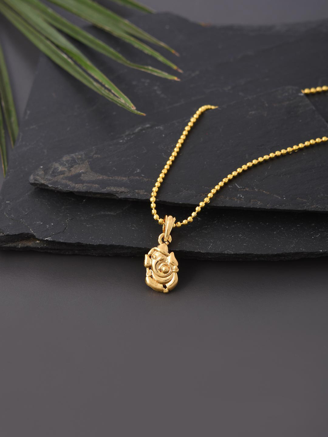 

Tistabene Men Gold-Plated Lord Ganesh Pendant