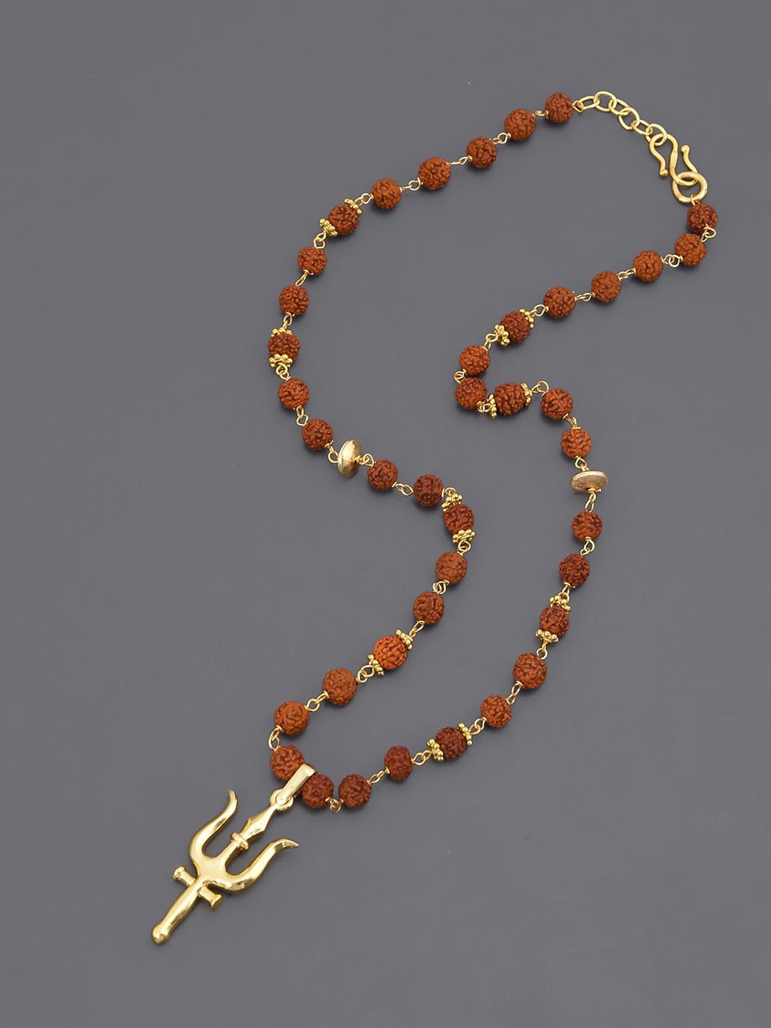 

Tistabene Men Gold-Plated Trishul Pendant