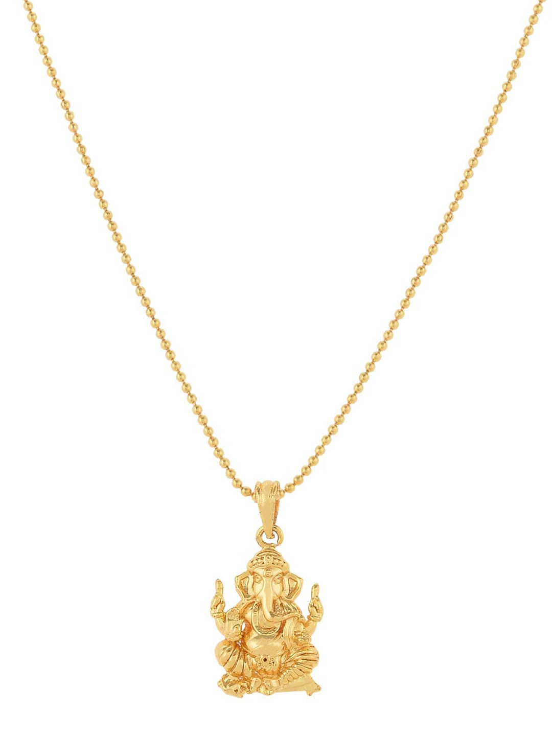 

Tistabene Gold-Plated Ganpati Pendant With Chain