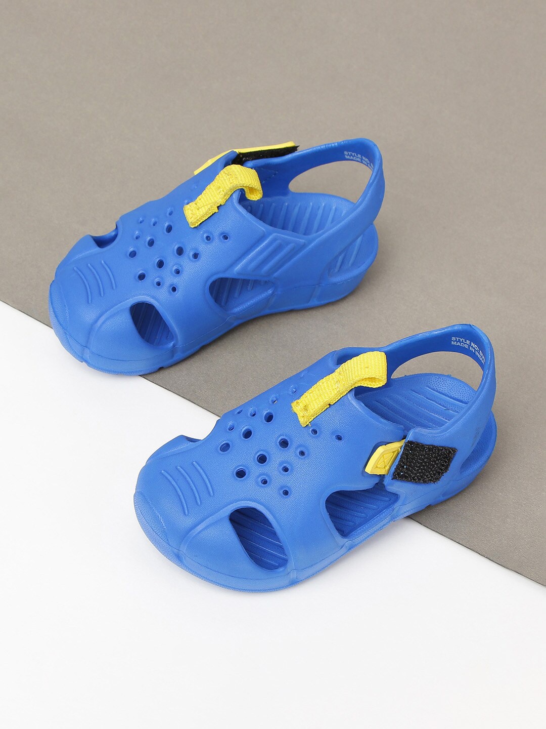 

max Boys Blue Perforation Slip-On Clogs
