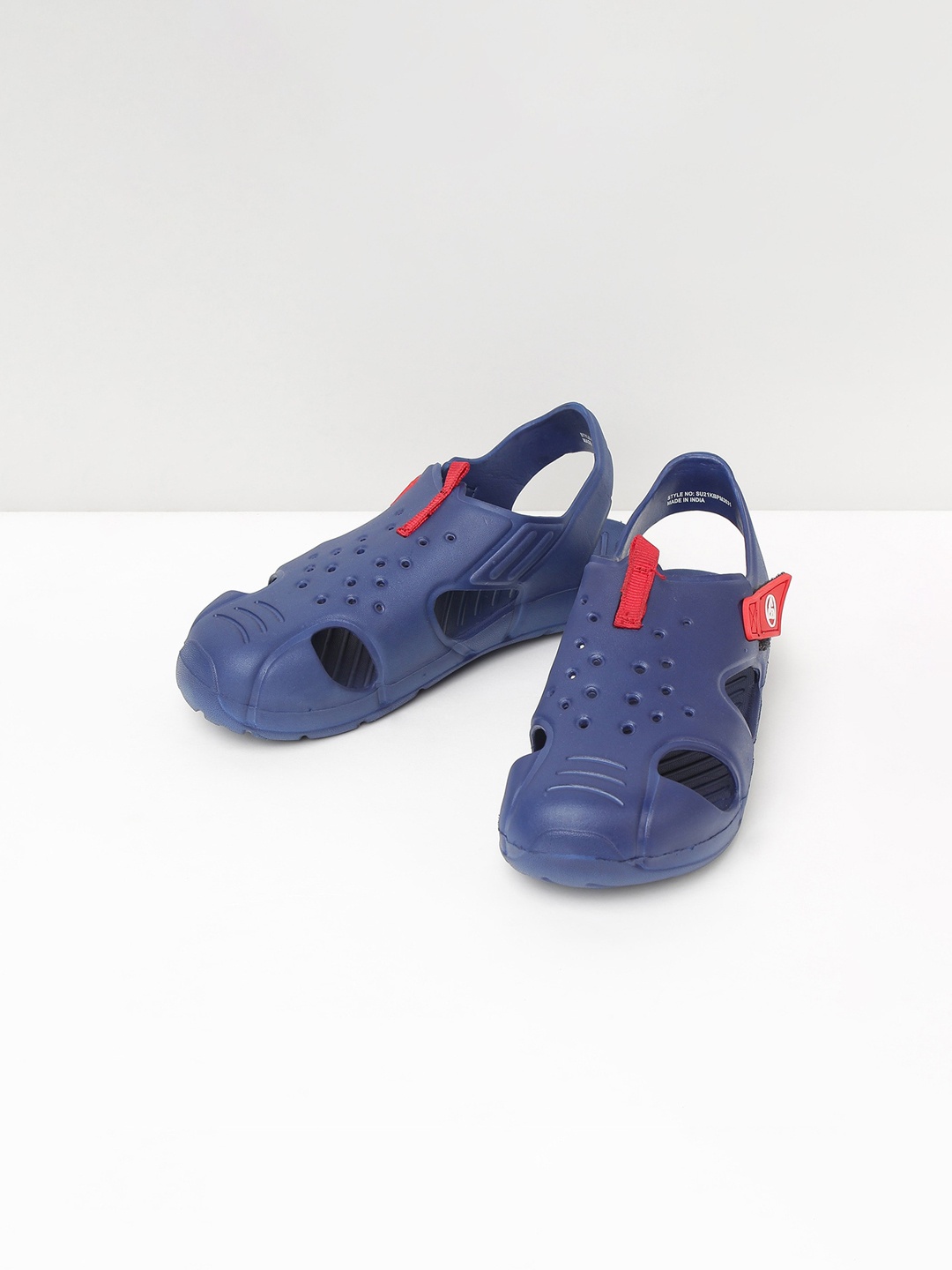 

max Boys Blue Perforation Slip-On Clogs