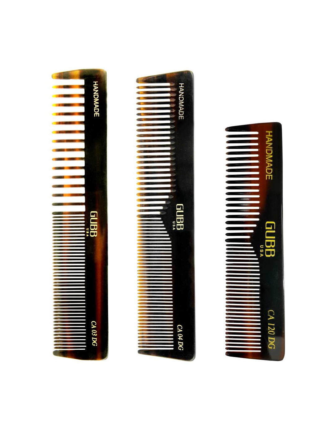 

GUBB Unisex Brown Pack of 3 Handcrafted Dressing Soft Bristle Hair Comb