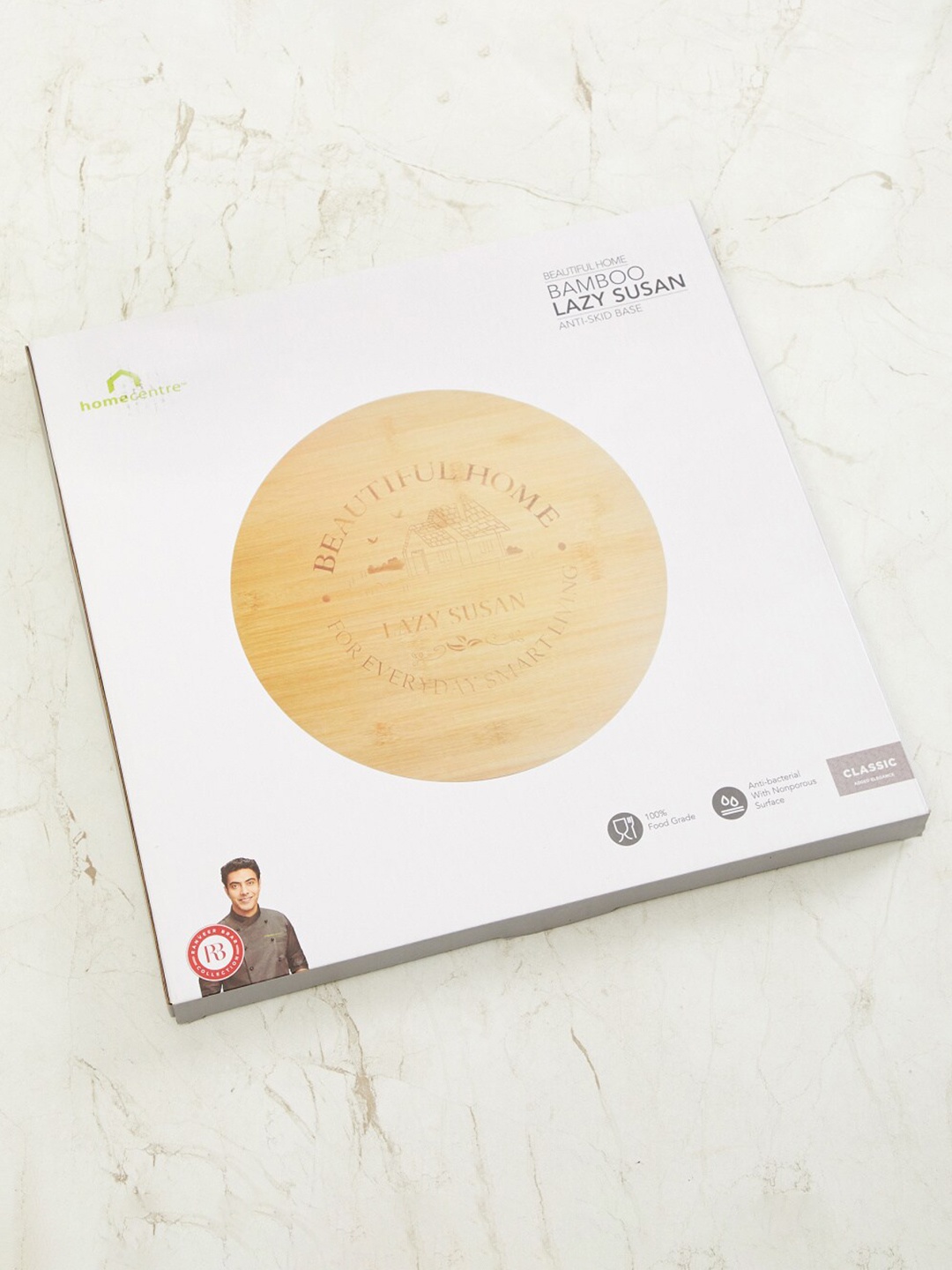 

Home Centre Camel Brown Solid Mendo Bamboo Lazy Susan