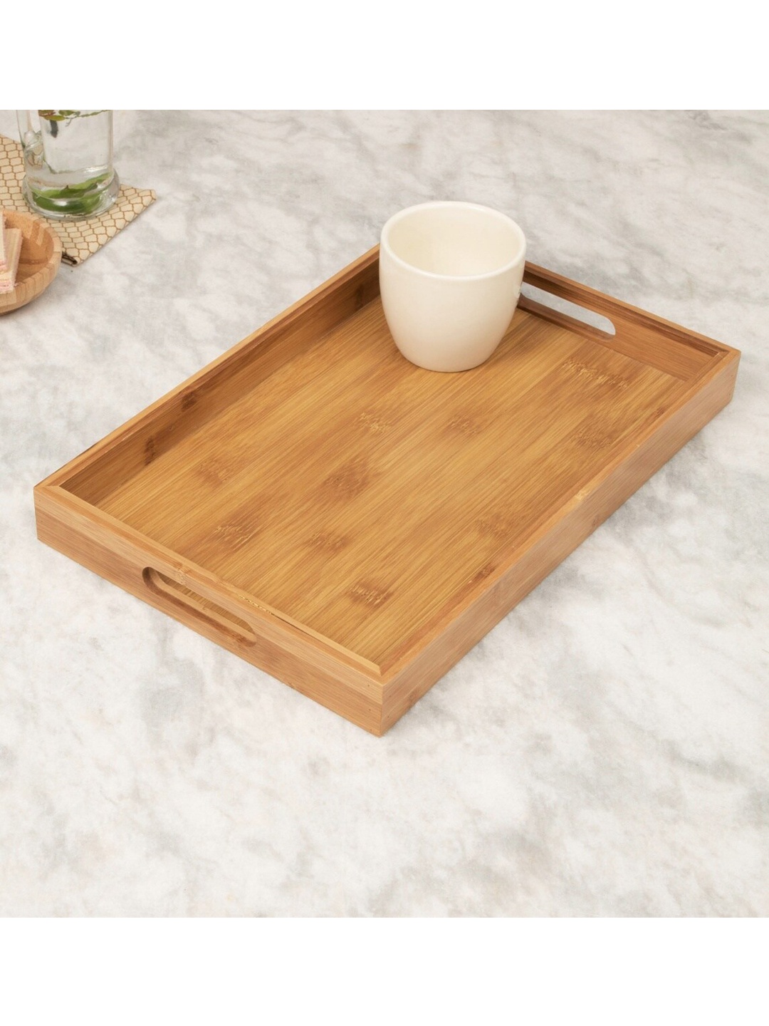 

Home Centre Brown Truffles Edulis Bamboo Serving Tray