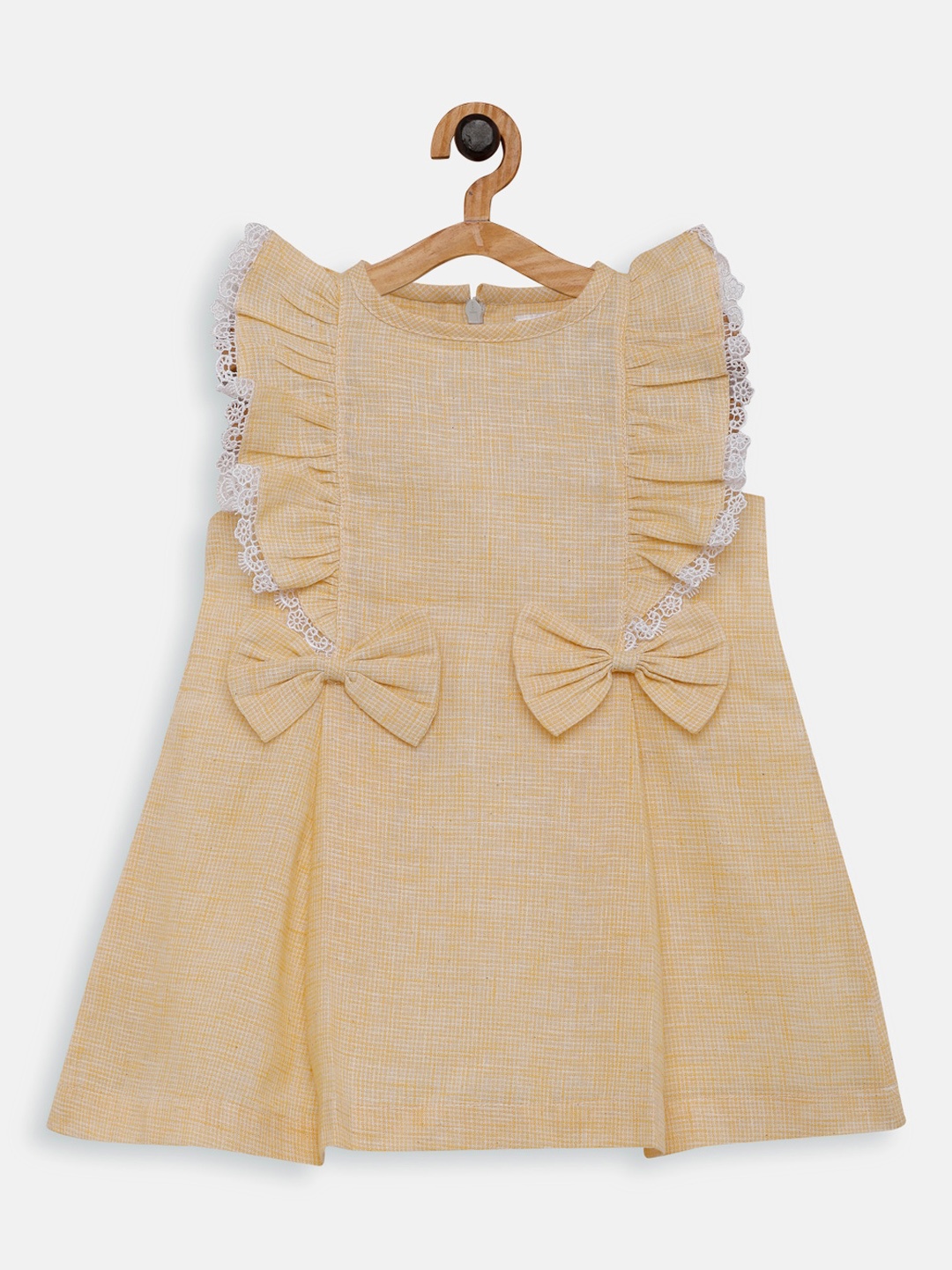 

Aomi Infant Girls Yellow Cotton A-Line Dress