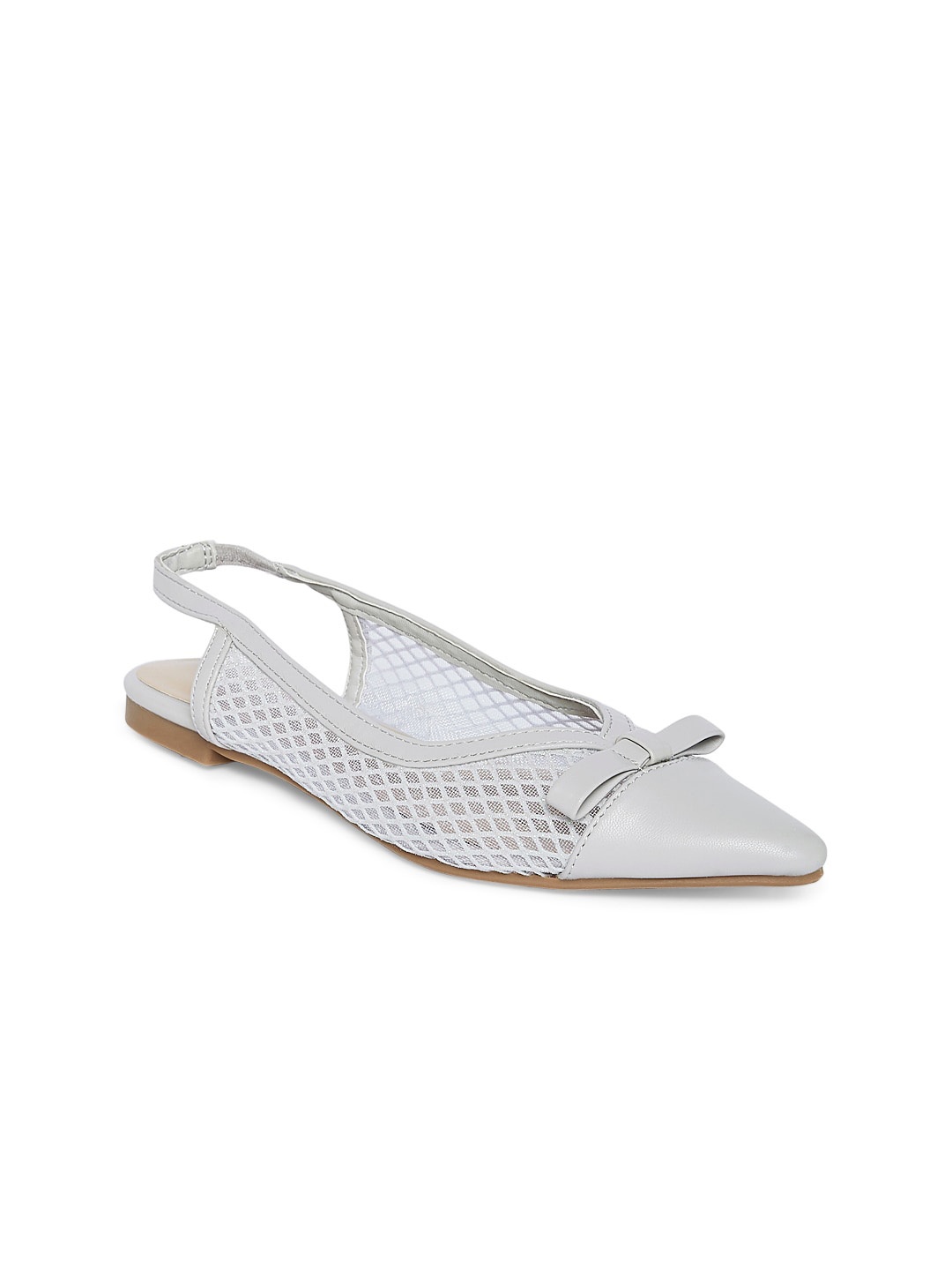 

Forever Glam by Pantaloons Women Grey Printed Ballerina Flats With Bow