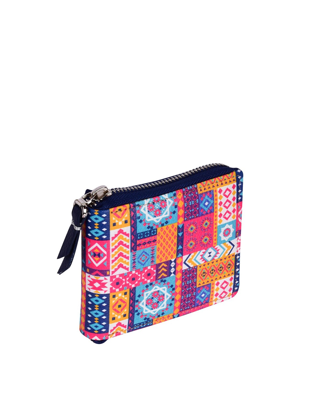 

Doodle Women Orange & Turquoise Blue Printed PU Zip Around Wallet