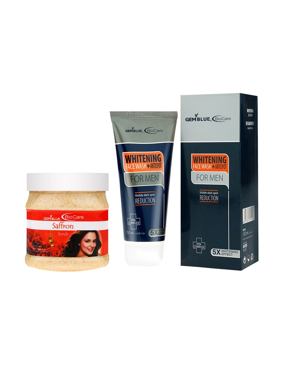 

GEMBLUE BioCare Saffron Scrub & Whitening Face Wash 650ml, Multi