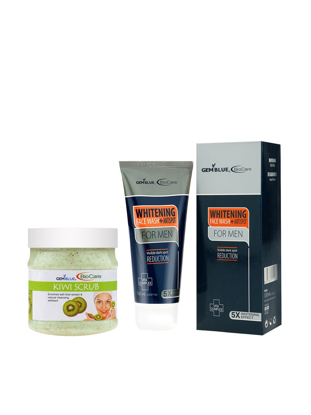 

GEMBLUE BioCare Kiwi Scrub & Whitening Face Wash 650ml, Multi